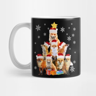 christmas fox tree  for upcoming Xmas holidays Mug